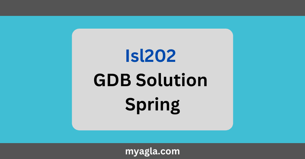 Isl202 GDB Solution Spring