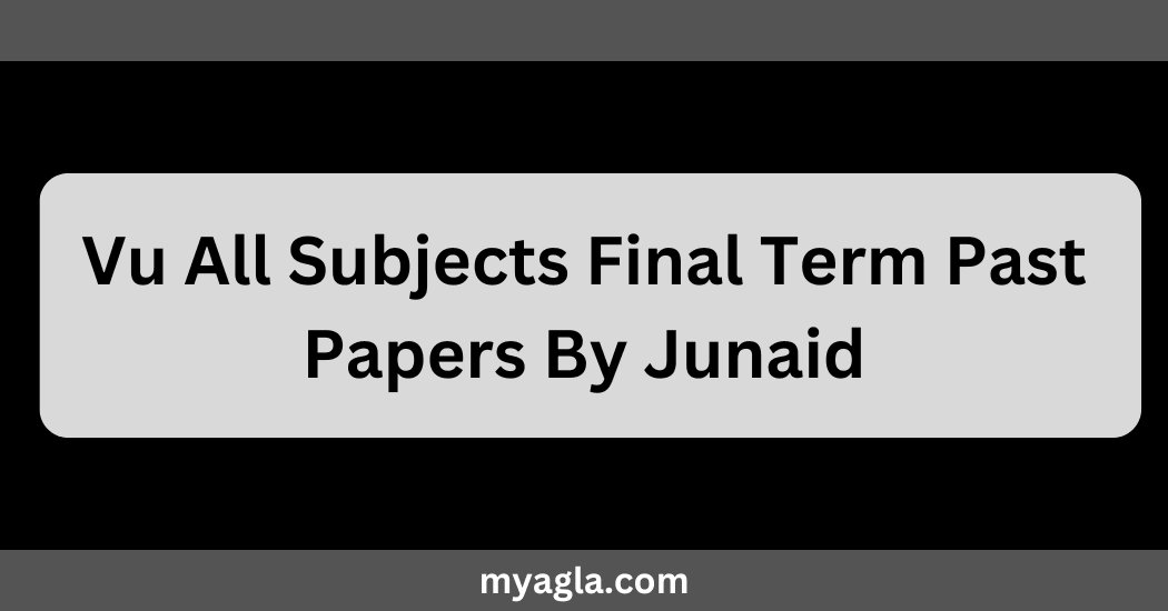 Vu All Subjects Final Term Past Papers By Junaid